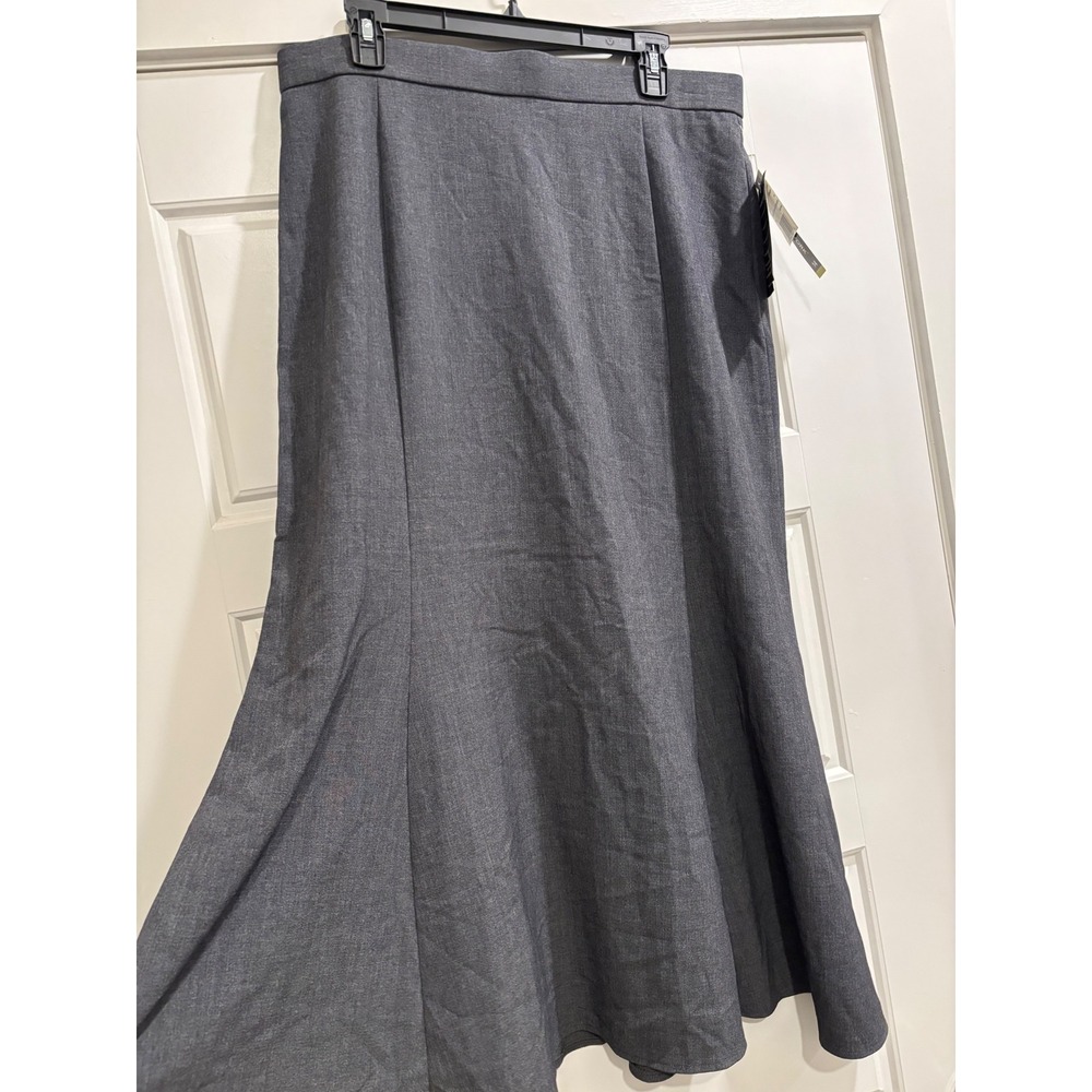 Briggs New York Womens Gray Slimming Solution Mermaid Maxi Skirt 14 2483923JC